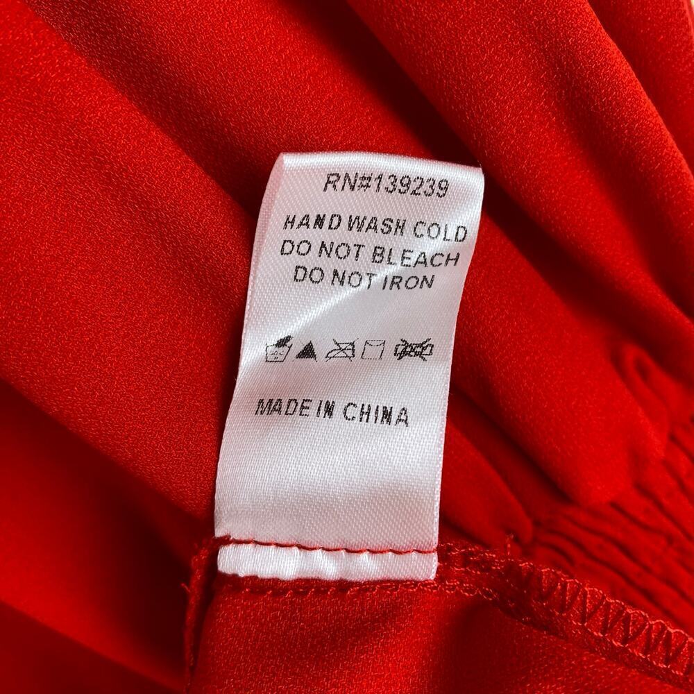Tuckernuck Pomander Place Kenzo Red Mini Dress Long Sleeve XS - Picture 15 of 16